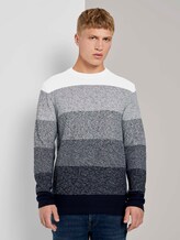 Strickpullover mit Farbverlauf - Männer - navy degrade design Strickpullover mit Farbverlauf - Männer - navy degrade design - 1 - TOM TAILOR Denim