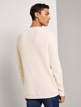 Schlichter Pullover - Männer - Wool White Schlichter Pullover - Männer - Wool White - 2 - TOM TAILOR Denim