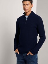 Pullover mit Troyer-Kragen - Männer - Sky Captain Blue Pullover mit Troyer-Kragen - Männer - Sky Captain Blue - 5 - TOM TAILOR Denim