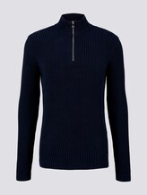 Pullover mit Troyer-Kragen - Männer - Sky Captain Blue Pullover mit Troyer-Kragen - Männer - Sky Captain Blue - 7 - TOM TAILOR Denim