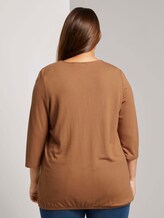 3/4-Arm Shirt mit elastischem Bund - Frauen - light chestnut 3/4-Arm Shirt mit elastischem Bund - Frauen - light chestnut - 2 - My True Me