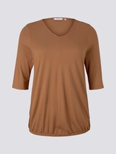 3/4-Arm Shirt mit elastischem Bund - Frauen - light chestnut 3/4-Arm Shirt mit elastischem Bund - Frauen - light chestnut - 7 - My True Me