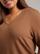 3/4-Arm Shirt mit elastischem Bund - Frauen - light chestnut 3/4-Arm Shirt mit elastischem Bund - Frauen - light chestnut - 9 - My True Me