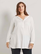 Lange Bluse mit Ausschnittdetails - Frauen - Whisper White Lange Bluse mit Ausschnittdetails - Frauen - Whisper White - 1 - My True Me