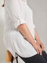 Lange Bluse mit Ausschnittdetails - Frauen - Whisper White Lange Bluse mit Ausschnittdetails - Frauen - Whisper White - 10 - My True Me