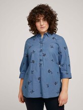 Jeansbluse mit Stickereien - Frauen - paisley embroidery design Jeansbluse mit Stickereien - Frauen - paisley embroidery design - 1 - My True Me