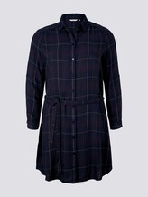 Kariertes Hemdkleid mit Bindegürtel - Frauen - navy gipsy camel check Kariertes Hemdkleid mit Bindegürtel - Frauen - navy gipsy camel check - 7 - My True Me