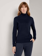 Coltrui Sweater - Vrouwen - Sky Captain Blue Coltrui Sweater - Vrouwen - Sky Captain Blue - 1 - TOM TAILOR