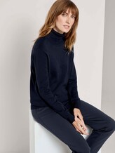 Coltrui Sweater - Vrouwen - Sky Captain Blue Coltrui Sweater - Vrouwen - Sky Captain Blue - 5 - TOM TAILOR