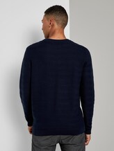 Pullover mit Zick-Zack-Struktur - Männer - Sky Captain Blue Pullover mit Zick-Zack-Struktur - Männer - Sky Captain Blue - 1 - TOM TAILOR Denim