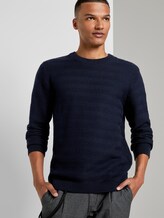 Pullover mit Zick-Zack-Struktur - Männer - Sky Captain Blue Pullover mit Zick-Zack-Struktur - Männer - Sky Captain Blue - 5 - TOM TAILOR Denim