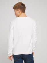 Pullover mit Zick-Zack-Struktur - Männer - Wool White Pullover mit Zick-Zack-Struktur - Männer - Wool White - 2 - TOM TAILOR Denim
