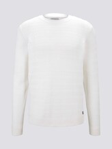 Pullover mit Zick-Zack-Struktur - Männer - Wool White Pullover mit Zick-Zack-Struktur - Männer - Wool White - 7 - TOM TAILOR Denim