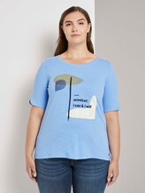 T-Shirt mit Artwork - Frauen - sea blue T-Shirt mit Artwork - Frauen - sea blue - 1 - My True Me