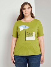 T-Shirt mit Artwork - Frauen - wood green T-Shirt mit Artwork - Frauen - wood green - 1 - My True Me