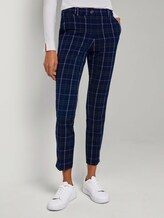 Karierte Mia Slim Hose - Frauen - navy deep green check Karierte Mia Slim Hose - Frauen - navy deep green check - 1 - Mine to five