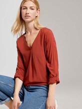 Tunika mit V-Ausschnitt - Frauen - Rust Orange Tunika mit V-Ausschnitt - Frauen - Rust Orange - 5 - TOM TAILOR Denim