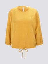Strukturierte Bluse mit Tunnelzug - Frauen - Indian Spice Yellow Strukturierte Bluse mit Tunnelzug - Frauen - Indian Spice Yellow - 7 - TOM TAILOR Denim