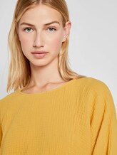 Strukturierte Bluse mit Tunnelzug - Frauen - Indian Spice Yellow Strukturierte Bluse mit Tunnelzug - Frauen - Indian Spice Yellow - 9 - TOM TAILOR Denim
