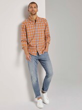 Kariertes Hemd - Männer - orange grindle check Kariertes Hemd - Männer - orange grindle check - 3 - TOM TAILOR