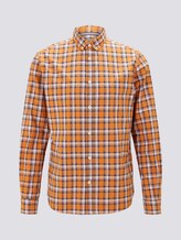 Kariertes Hemd - Männer - orange grindle check Kariertes Hemd - Männer - orange grindle check - 7 - TOM TAILOR