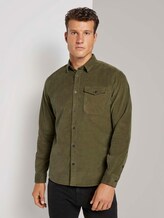 Cord-Hemd mit Brusttasche - Männer - Olive Night Green Cord-Hemd mit Brusttasche - Männer - Olive Night Green - 1 - TOM TAILOR
