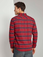 Kariertes Hemd mit Brusttasche - Männer - red navy fil a fil check Kariertes Hemd mit Brusttasche - Männer - red navy fil a fil check - 2 - TOM TAILOR