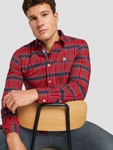 Kariertes Hemd mit Brusttasche - Männer - red navy fil a fil check Kariertes Hemd mit Brusttasche - Männer - red navy fil a fil check - 9 - TOM TAILOR