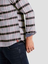 Kariertes Hemd mit Brusttasche - Männer - navy red fil a fil check Kariertes Hemd mit Brusttasche - Männer - navy red fil a fil check - 9 - TOM TAILOR