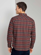 Kariertes Hemd mit Brusttasche - Männer - burgundy navy fil a fil check Kariertes Hemd mit Brusttasche - Männer - burgundy navy fil a fil check - 2 - TOM TAILOR