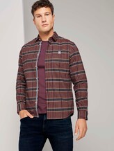 Kariertes Hemd mit Brusttasche - Männer - burgundy navy fil a fil check Kariertes Hemd mit Brusttasche - Männer - burgundy navy fil a fil check - 5 - TOM TAILOR