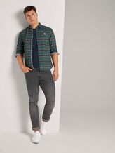 Kariertes Hemd mit Brusttasche - Männer - green navy fil a fil check Kariertes Hemd mit Brusttasche - Männer - green navy fil a fil check - 3 - TOM TAILOR