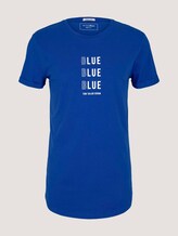 T-Shirt mit Bio-Baumwolle - Männer - Shiny Royal T-Shirt mit Bio-Baumwolle - Männer - Shiny Royal - 7 - TOM TAILOR Denim