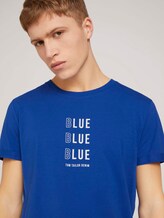 T-Shirt mit Bio-Baumwolle - Männer - Shiny Royal T-Shirt mit Bio-Baumwolle - Männer - Shiny Royal - 9 - TOM TAILOR Denim