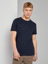 Print T-Shirt - Männer - navy split drop print Print T-Shirt - Männer - navy split drop print - 1 - TOM TAILOR Denim