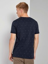 Print T-Shirt - Männer - navy split drop print Print T-Shirt - Männer - navy split drop print - 2 - TOM TAILOR Denim