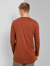 Langarmshirt mit kleinem Print - Männer - Goji Orange Langarmshirt mit kleinem Print - Männer - Goji Orange - 2 - TOM TAILOR Denim