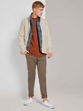 Langarmshirt mit kleinem Print - Männer - Goji Orange Langarmshirt mit kleinem Print - Männer - Goji Orange - 3 - TOM TAILOR Denim