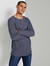 Strukturiertes Henley-Shirt - Männer - navy white waffle structure Strukturiertes Henley-Shirt - Männer - navy white waffle structure - 5 - TOM TAILOR Denim