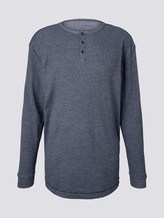 Strukturiertes Henley-Shirt - Männer - navy white waffle structure Strukturiertes Henley-Shirt - Männer - navy white waffle structure - 7 - TOM TAILOR Denim