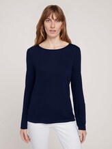 T-Shirt in Melange Optik - Frauen - Sky Captain Blue T-Shirt in Melange Optik - Frauen - Sky Captain Blue - 1 - TOM TAILOR