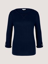 T-Shirt in Melange Optik - Frauen - Sky Captain Blue T-Shirt in Melange Optik - Frauen - Sky Captain Blue - 7 - TOM TAILOR