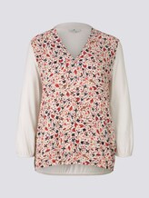 Gemustertes Shirt im Materialmix - Frauen - beige flower design Gemustertes Shirt im Materialmix - Frauen - beige flower design - 7 - TOM TAILOR