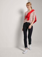 Gemustertes Henley-Shirt mit Tape-Einsatz - Frauen - beige flower design Gemustertes Henley-Shirt mit Tape-Einsatz - Frauen - beige flower design - 3 - TOM TAILOR