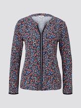 Gemustertes Henley-Shirt mit Tape-Einsatz - Frauen - navy flower design Gemustertes Henley-Shirt mit Tape-Einsatz - Frauen - navy flower design - 7 - TOM TAILOR