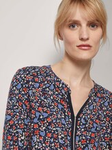 Gemustertes Henley-Shirt mit Tape-Einsatz - Frauen - navy flower design Gemustertes Henley-Shirt mit Tape-Einsatz - Frauen - navy flower design - 9 - TOM TAILOR