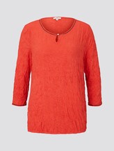 Crincle-Shirt mit elastischem Bund - Frauen - Strong Red Crincle-Shirt mit elastischem Bund - Frauen - Strong Red - 7 - TOM TAILOR