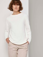 Sweatshirt mit Streifenstruktur und Raglan-Ärmeln - Frauen - Whisper White Sweatshirt mit Streifenstruktur und Raglan-Ärmeln - Frauen - Whisper White - 5 - TOM TAILOR