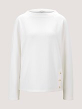 Sweatshirt mit Streifenstruktur und Raglan-Ärmeln - Frauen - Whisper White Sweatshirt mit Streifenstruktur und Raglan-Ärmeln - Frauen - Whisper White - 7 - TOM TAILOR