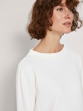 Sweatshirt mit Streifenstruktur und Raglan-Ärmeln - Frauen - Whisper White Sweatshirt mit Streifenstruktur und Raglan-Ärmeln - Frauen - Whisper White - 9 - TOM TAILOR